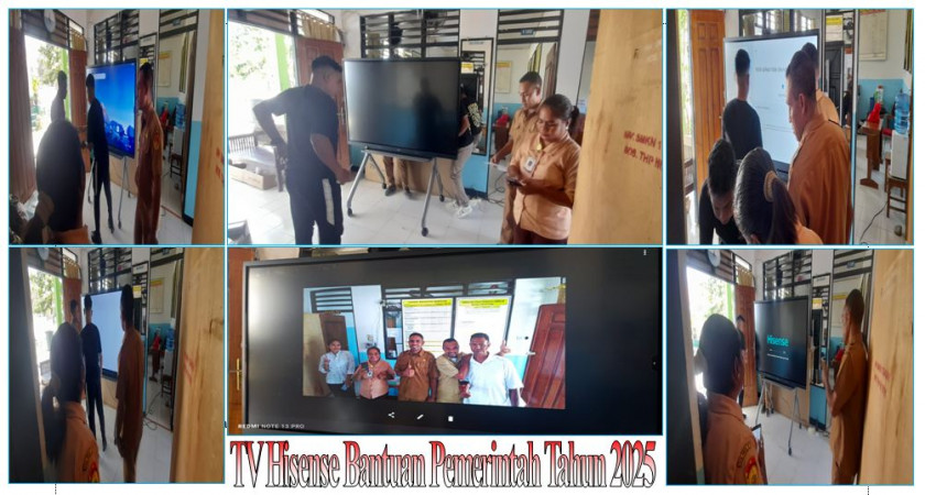 SMKN 1 TAKARI TERIMA BANTUAN TV HISENSE PROGRAM MERAH PUTIH DARI PEMERINTAH TAHUN  2025
