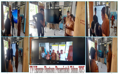 SMKN 1 TAKARI TERIMA BANTUAN TV HISENSE PROGRAM MERAH PUTIH DARI PEMERINTAH TAHUN  2025